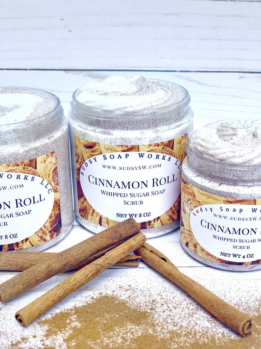 Cinnamon Roll Whipped Soap Scrub